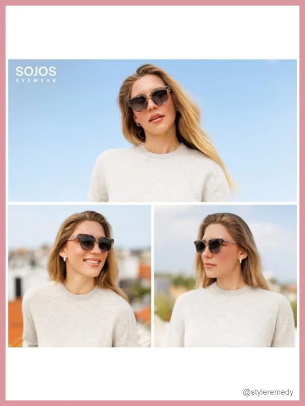 Polarized Oversize Square Sunglasses for Women, Acetate Frame, UV400